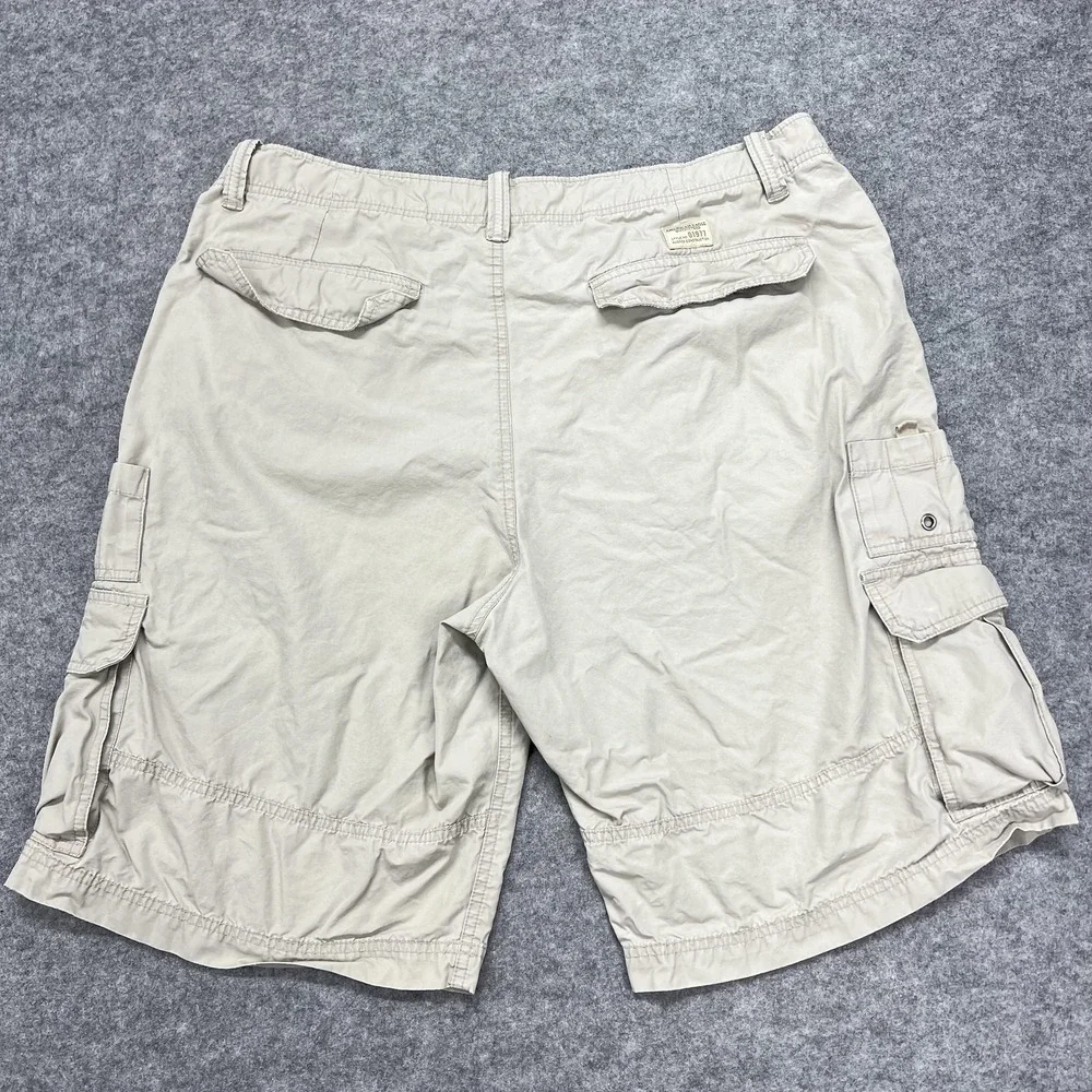 American Eagle Outfitters Mens Cargo Shorts 36 Beige Canvas Utility Y2K 01977